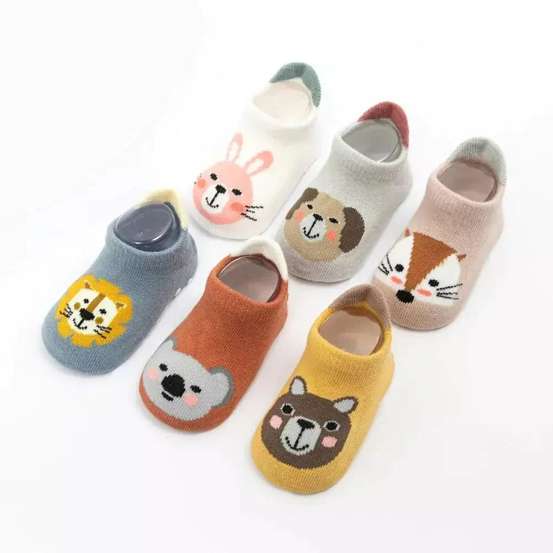 6 Pares - Meia Antiderrapante para Bebê - BabyPaw