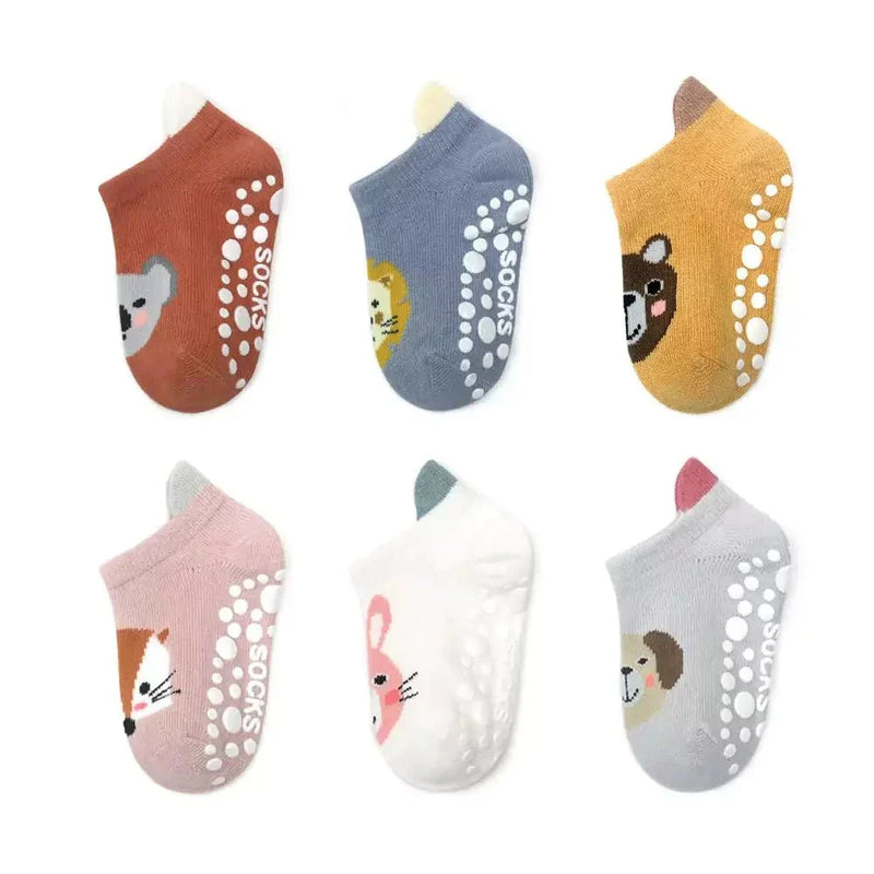 6 Pares - Meia Antiderrapante para Bebê - BabyPaw