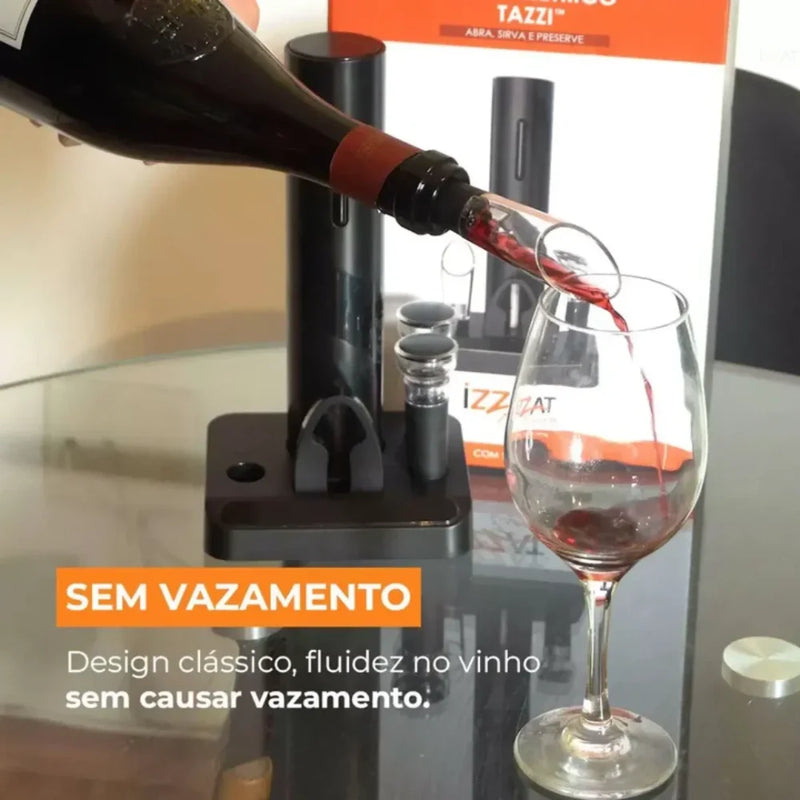 Abridor de Vinho Elétrico + 3 Brindes Grátis