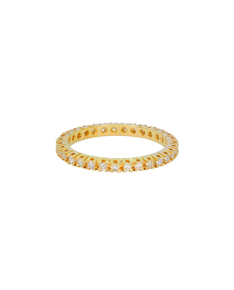 Anel Eternity Diamante 2mm em Ouro 18k