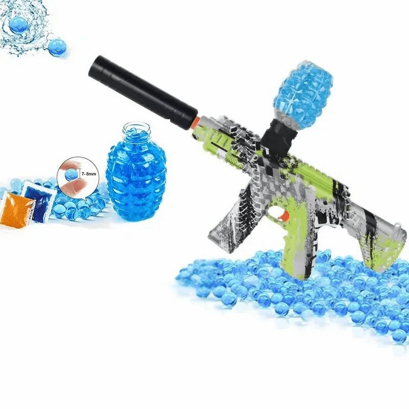 Brinquedo Lançador Bolinha de Gel Mini M416 - Para Idade 14+ | Inclui 10.000 Bolinhas de Gel