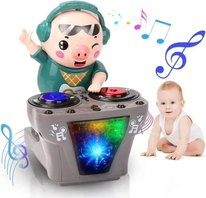 Brinquedo Musical Interativo Porquinho DJ Dorjito e Patinho DJ Pakkitto - Luzes e Sons para Crianças