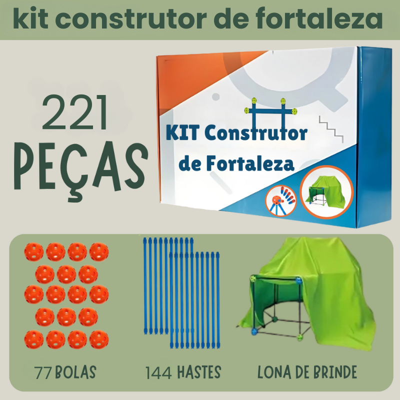 KIT Construtor de Fortaleza + LONA DE BRINDE