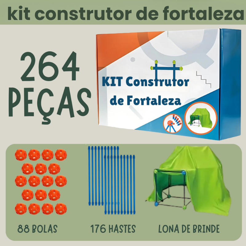 KIT Construtor de Fortaleza + LONA DE BRINDE