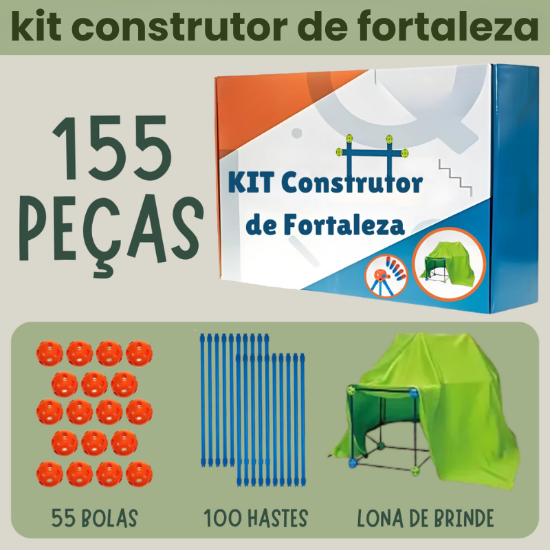 KIT Construtor de Fortaleza + LONA DE BRINDE