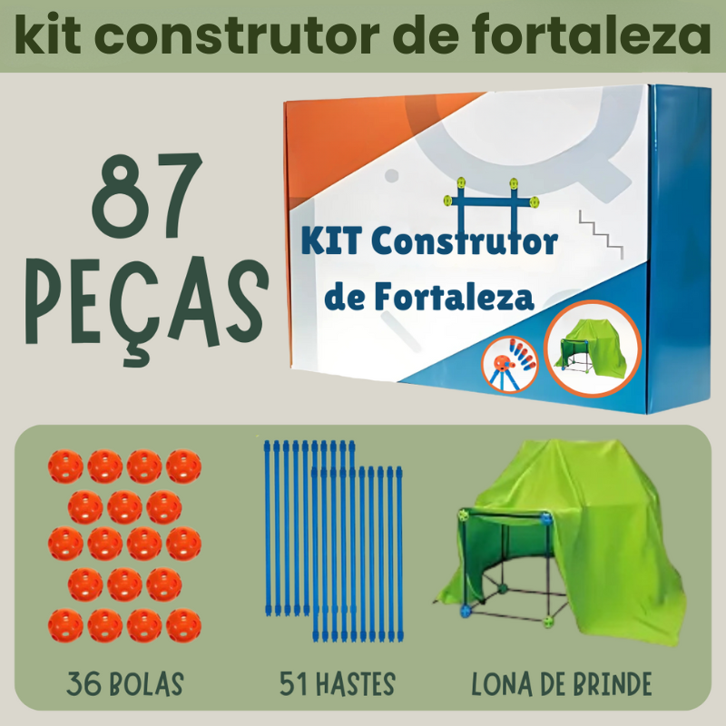 KIT Construtor de Fortaleza + LONA DE BRINDE