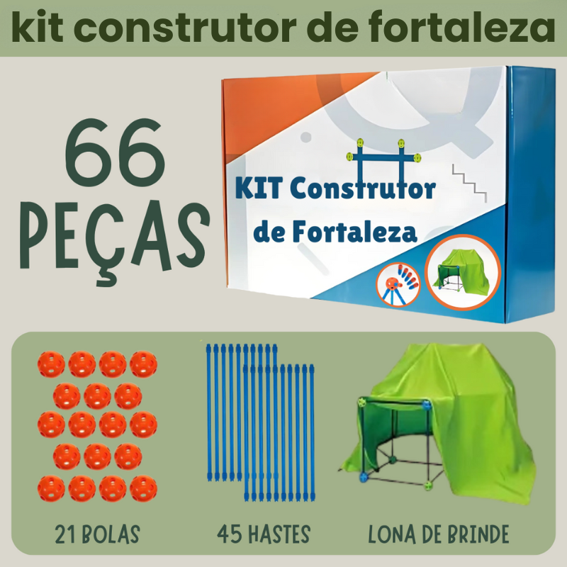 KIT Construtor de Fortaleza + LONA DE BRINDE